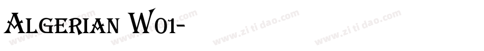 Algerian W01字体转换